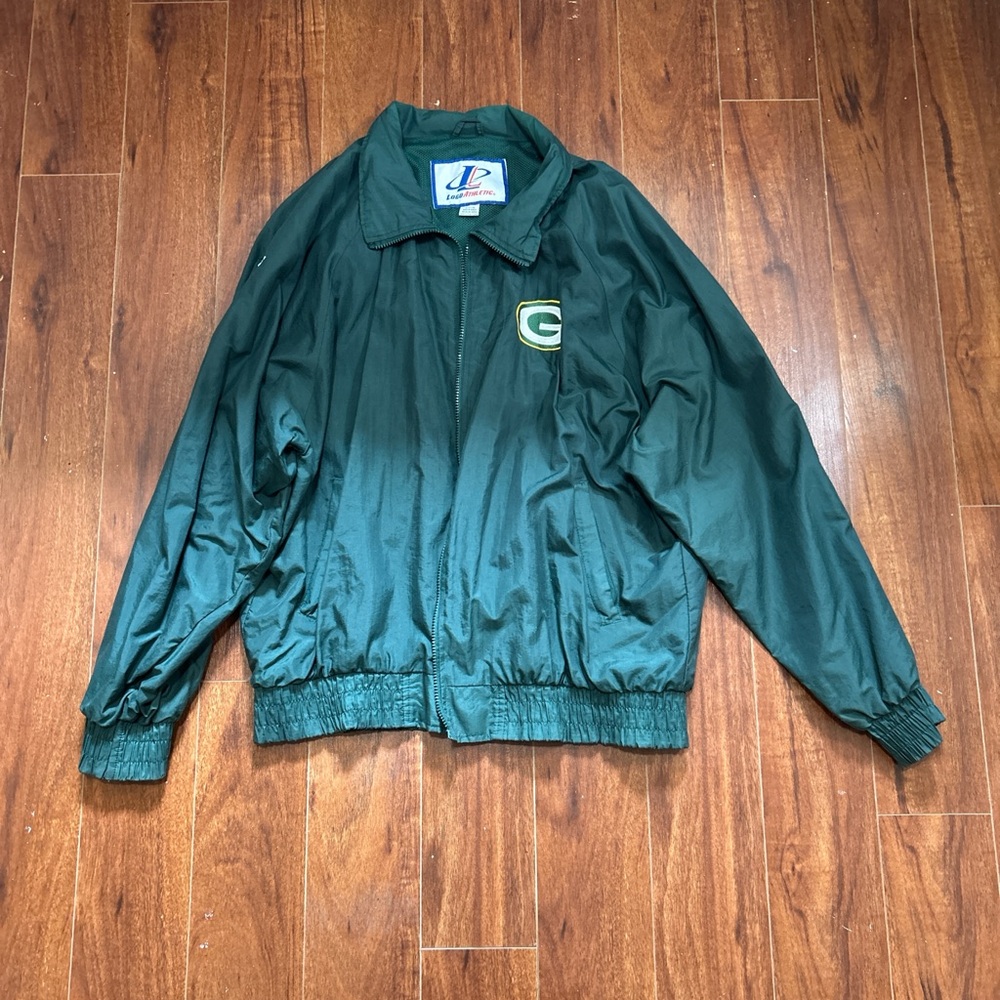 Logo Athletic Green Windbreaker Jacket